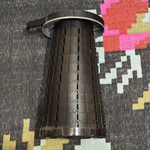 Mini Max Portable Collapsible Telescoping Stool with Handle, Grey/Black - Picture 12 of 16